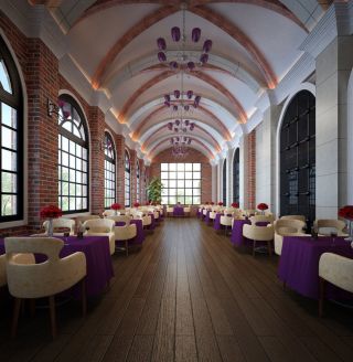豪华欧式餐厅走廊吊顶装修效果图