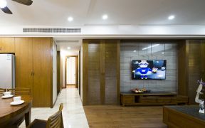 新中式风格装修设计 客厅电视墙