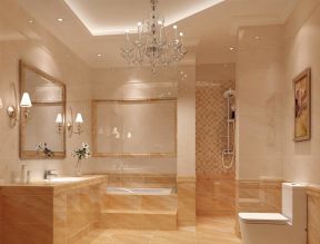 欧式浴室 入墙式马桶装修效果图片