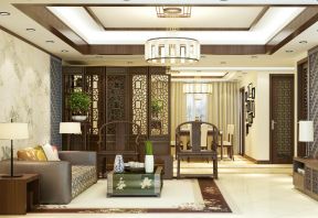 中式玄關(guān) 家裝客廳設(shè)計(jì)裝修效果圖片