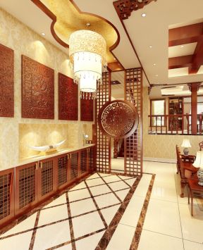 中式玄關(guān) 家庭別墅設(shè)計(jì)圖