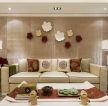 2023中式风格小户型客厅布艺三人沙发装修图