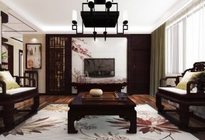 中式家庭室内客厅家具装修图片