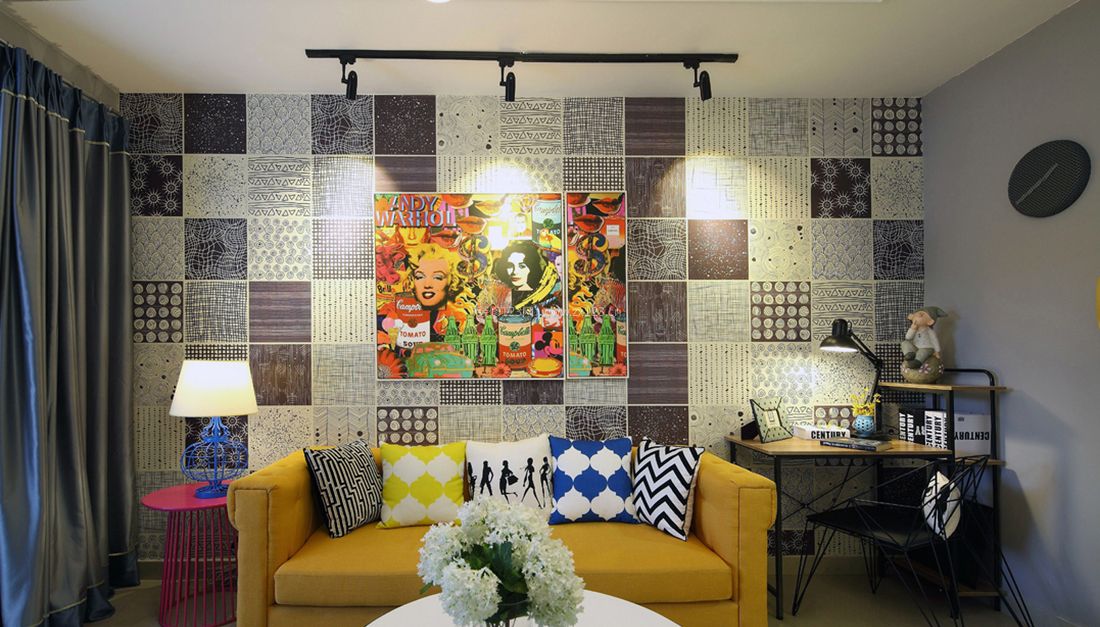 小户型欧式风格客厅沙发背景墙装修效果图大全