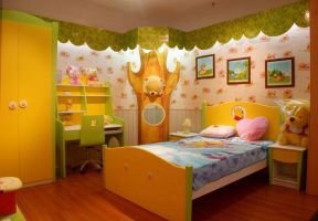 儿童床头背景墙 室内装修儿童房