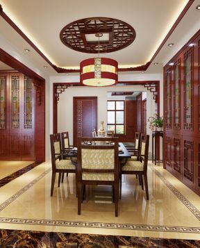 小型家庭餐廳裝修效果圖大全 中式風(fēng)格裝修圖片