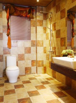 卫生间地面瓷砖贴 古典风格装修
