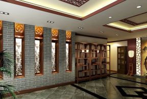 中式设计元素特色酒店宾馆装修图
