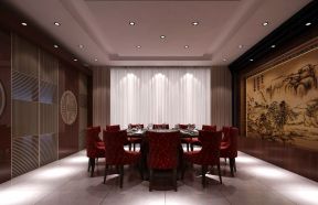 中式酒店设计元素豪华包间装修效果图片