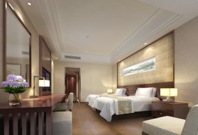 中式酒店设计元素客房装修效果图片