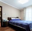 中式家居卧室纯色壁纸装修效果图片