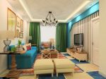 地中海风格设计客厅颜色搭配效果图