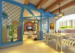 地中海客厅小型餐厅设计图片