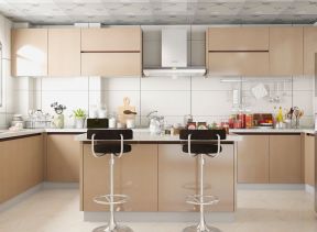 现代新式厨房铝板吊顶装修效果图片