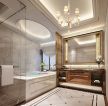 2023欧式别墅设计卫生间浴缸装修效果图片