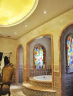欧式古典风格装修卫生间浴缸效果图片