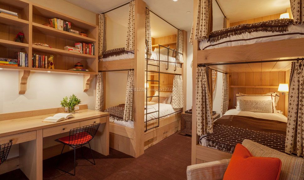 高低床卧室设计裝修效果图片欣赏