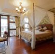 美式风格家装卧室设计实木地板装修效果图片