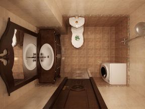 简约美式风格卫生间整体浴室柜装修效果图片