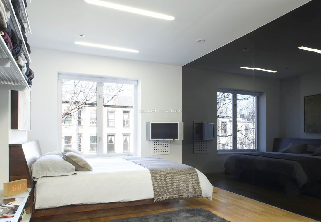 现代简约风格小房间卧室布置装修效果图