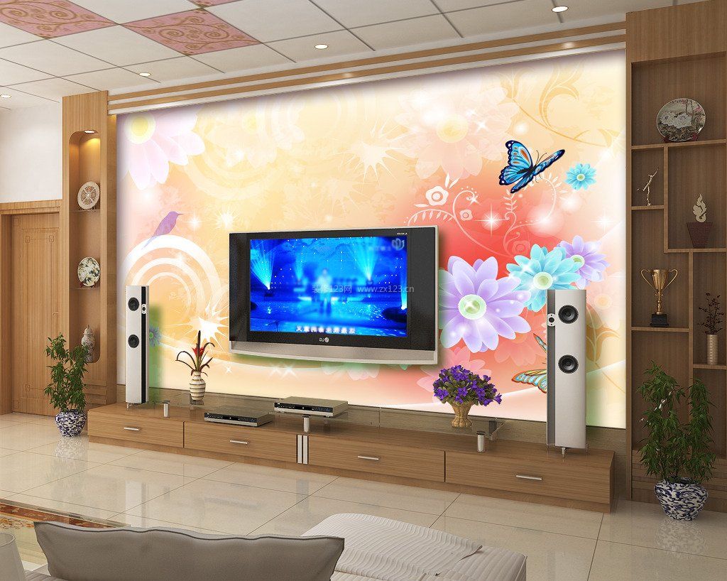 现代风格室内流行电视背景墙