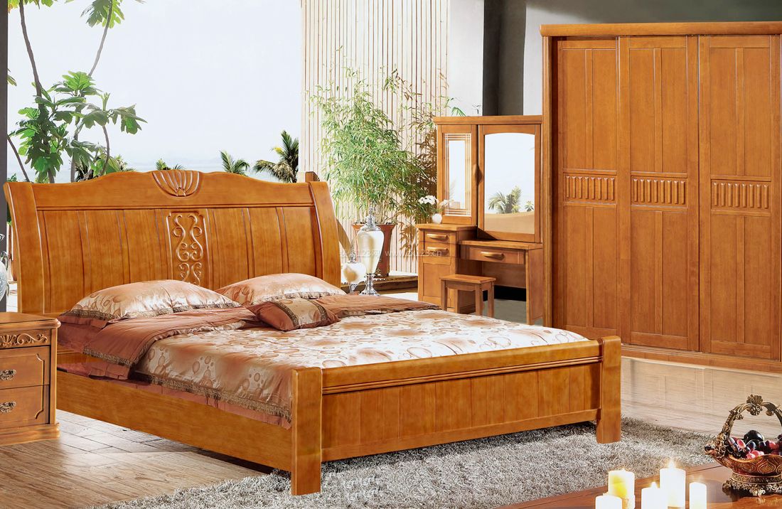中式室内设计卧室实木衣柜装修效果图片