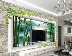 室内装饰流行电视背景墙设计效果图案例