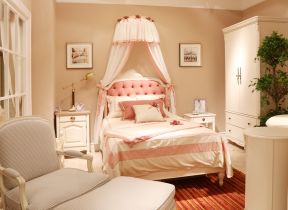 欧式小房间卧室布置单人床装修效果图片