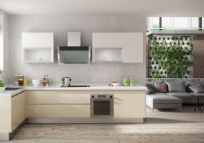 现代室内家庭厨房整体橱柜装修效果图