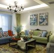 美式田园风格客厅组合沙发装修效果图片