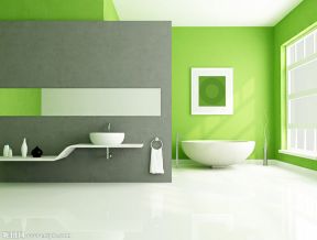 家庭浴室白色浴缸装修效果图片