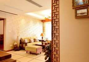 中式田园风格小户型客厅沙发图片