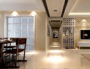 现代风格过道室内米白色地砖装修效果图片