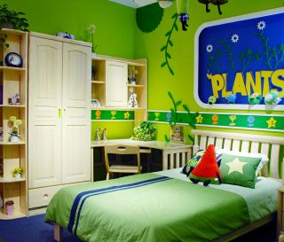 88平米两室两厅儿童房墙贴装修效果图