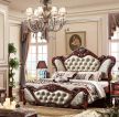 欧式古典风格别墅双人床装修设计效果图片