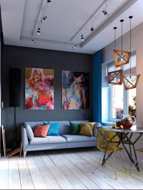30平米小客厅 客厅沙发背景墙装饰画