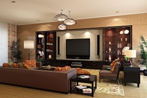 中式风格客厅设计 电视墙造型设计