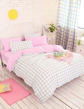 2023温馨小户型女生卧室双人床装修效果图片