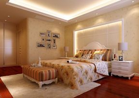 家居卧室深棕色木地板装饰装修效果图片