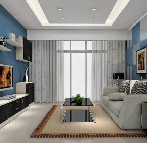 2021地中海风格现代简约客厅装修图片