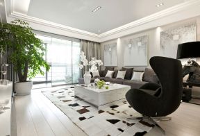 两居室现代简约 沙发背景墙装修效果图片
