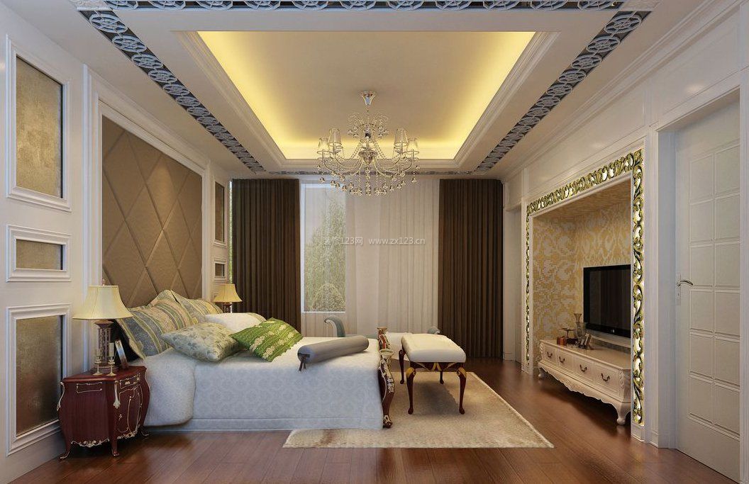 现代欧式风格设计卧室背景