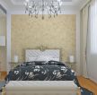 欧式风格卧室床头背景墙墙纸装修效果图片