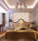 欧式风格卧室床头背景墙设计效果图欣赏