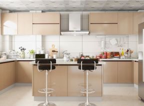 现代简约家装厨房铝板吊顶装修效果图片