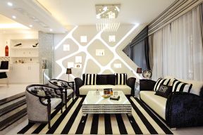 现代别墅客厅组合沙发装修效果图片