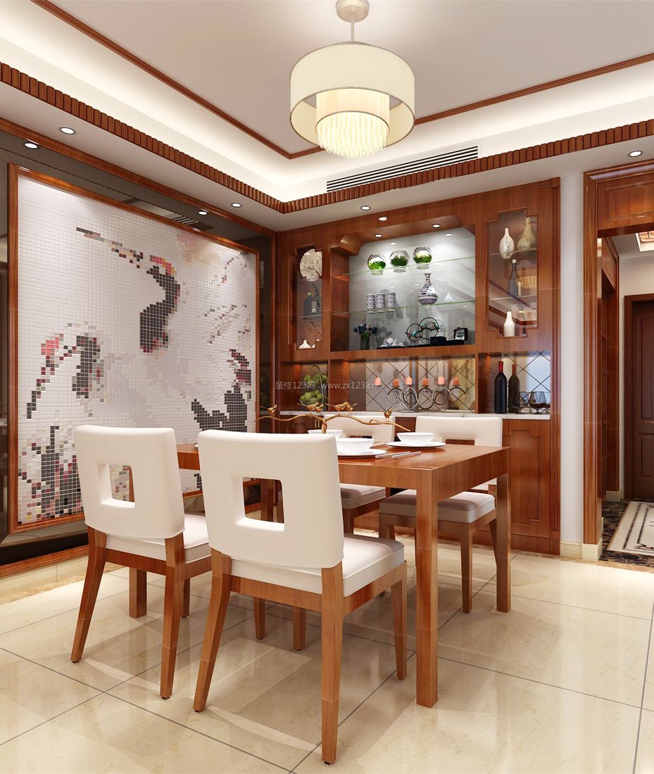 2023时尚中式风格家居小餐厅装修效果图片