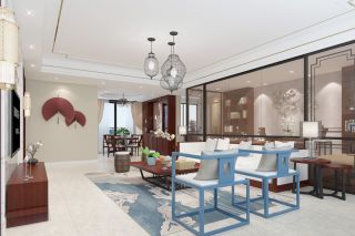 2023时尚中式风格家居客厅靠背椅装修效果图片