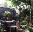 乡村小型别墅露天阳台花园设计图片