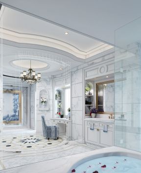 欧式豪华复式家居别墅浴室装修效果图片